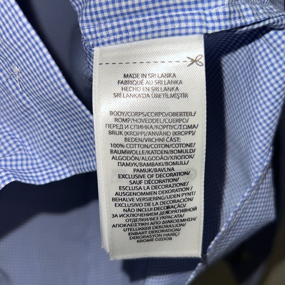 Polo by Ralph Lauren Blue Long Sleeve Slim Dress Shirt Size 10 - Picture 6 of 7